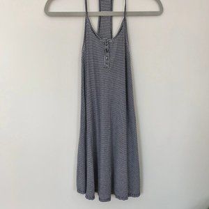 2/$14 Navy striped spaghetti strapped swing dress